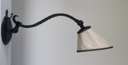 Jugendstil Schmiedeeisen Pultleuchte oder Applique 1900