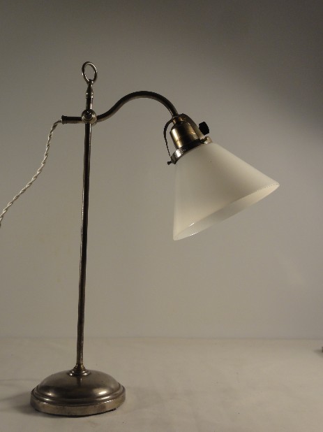 watchmakers lamp nickel opal glass