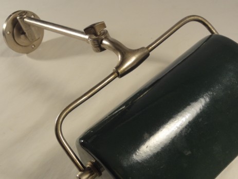 modernistische bankerslamp applique vernickelt um 1920 modernistische bankerslamp applique vernickelt um 1920