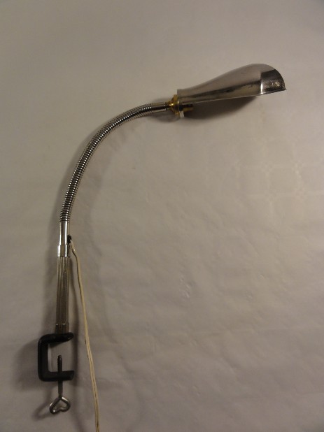 french art déco working lamp chrome flex arm original
