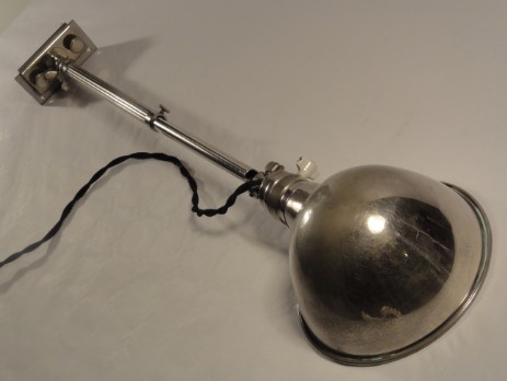 kuhlmann auszugleuchte vernickelt um 1920