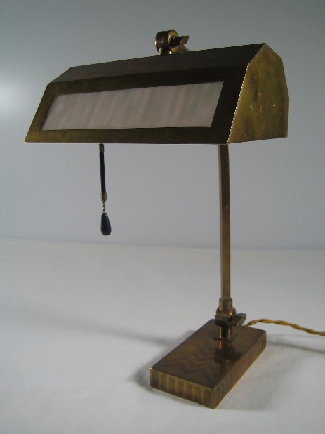 edle jugendstil schreibtischleuchte wie bankers lamp messing tiffany glas um 1915 posh original art nouveau desk lamp brass tiffany