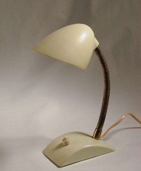 small bakelit eart deco bedside lamp cream