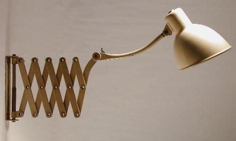 B.A.G. Turgi sccissorlamp cream WWII