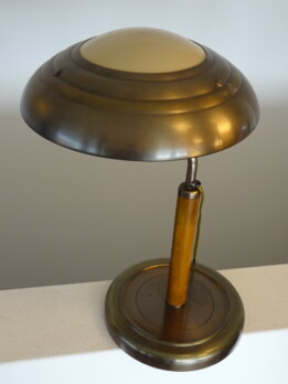 Belmag Quick brüniert  mit Glaseinsatz Holzhals ca 1940