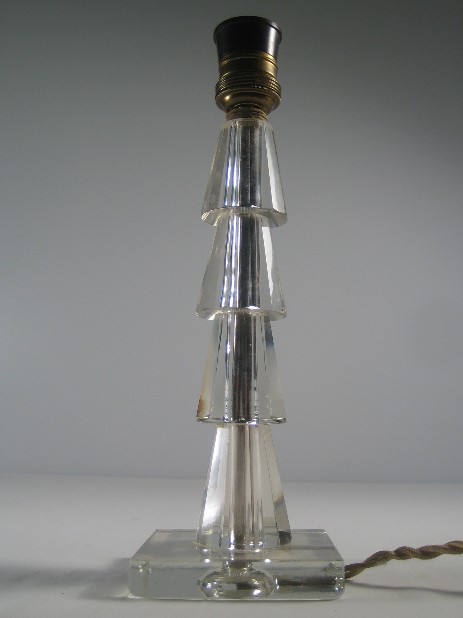 art déco leuchten fuss glas stil adnet maison desny frankreich um 1940