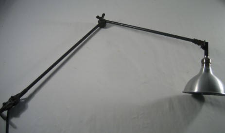 industrial design wall lamp big metall joint lamp 1925