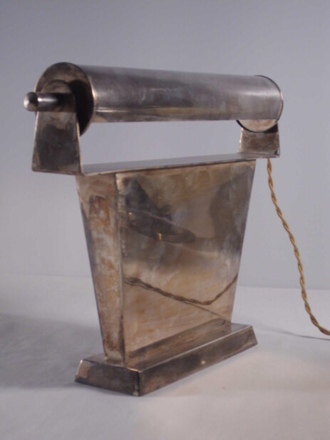 big reading lamp silver plated modernism 1920