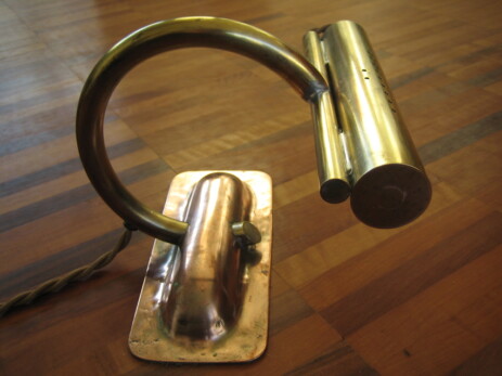 uralte messing kleinleuchte für klavier prototyp oder unikat um 1900