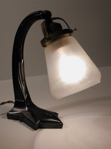 art nouveau star shaped stand reading light 1915 original