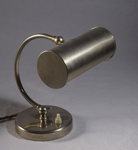 modernist piano lamp nickel original 1940