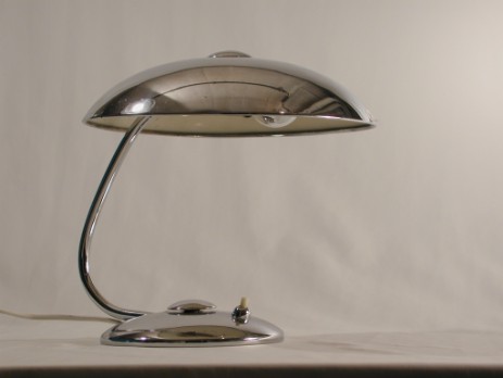 art déco chromleuchte pilzform um 1935