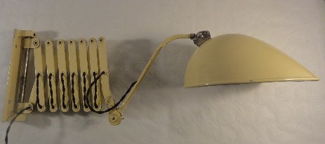 150 cm lange BAG Turgi scherenleuchte in crème mit flachem kopf