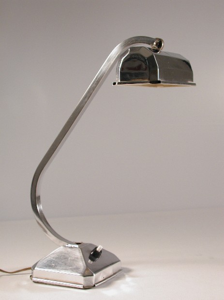 pair of original art déco pirouett lamps chrome piano lamps