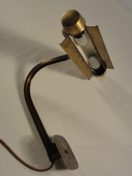big reading wall sconce modernist brass 30's