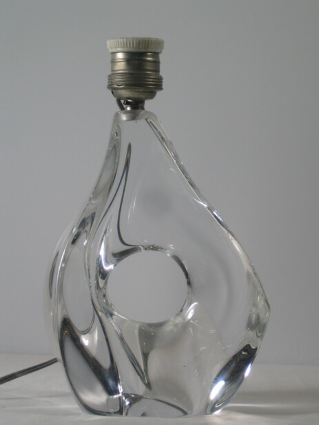 original daum france lamp stand signature