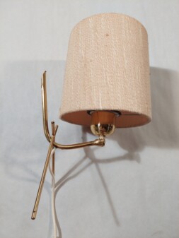 Applique 1950 Messing Krähenfuss Textilschirm