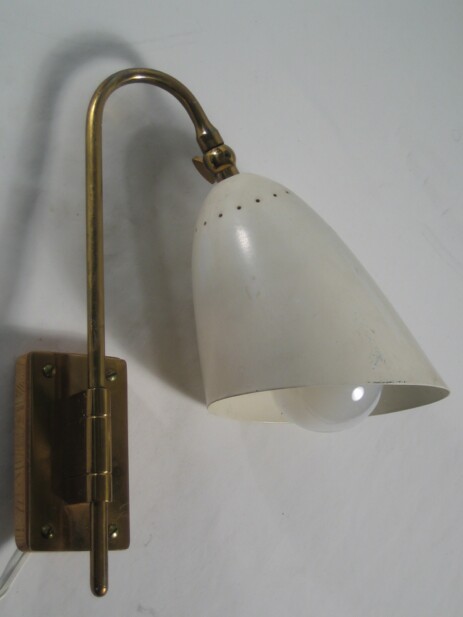 small fifties metall sconce turnable brass holder