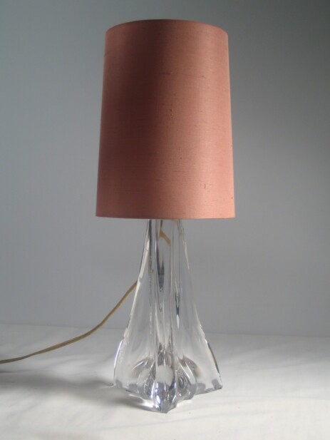 glasklare kristallleuchte cristallerie lemberg um 1950