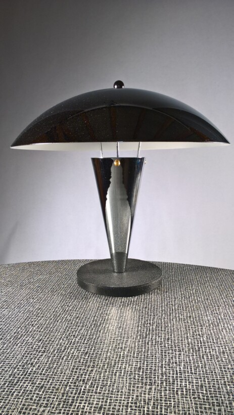 chrom pilzlampe im art déco stil um 1960