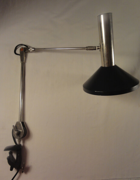 seltene 60erjahr tisch-klemmleuchte im stil von baltensweiler