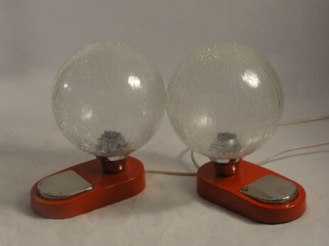 paar hillebrand tastlicht kugelleuchten ca 1965