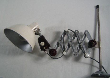 VEB Dresden scherenleuchte crèmeweiss 60erjahre