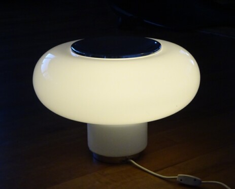 Italian Design grosse opalglas Bodenleuchte weiss 1960 sixties
