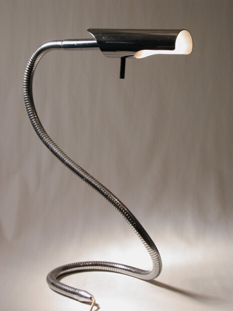 grosser chrom-schwanenhals um 1960