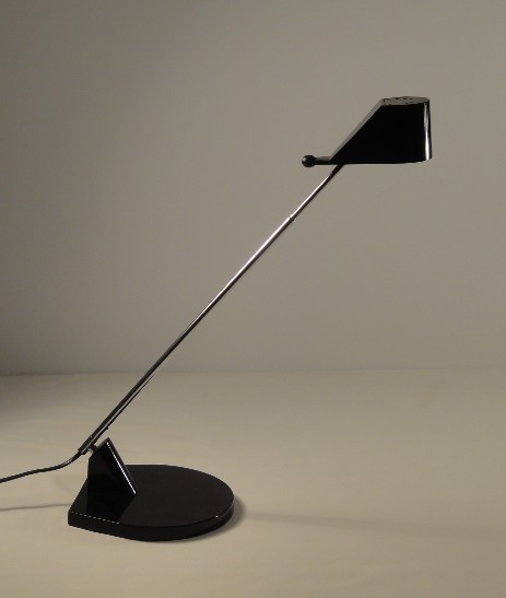 spezielle vollmetall schreibtischleuchte halogen, ca 1975