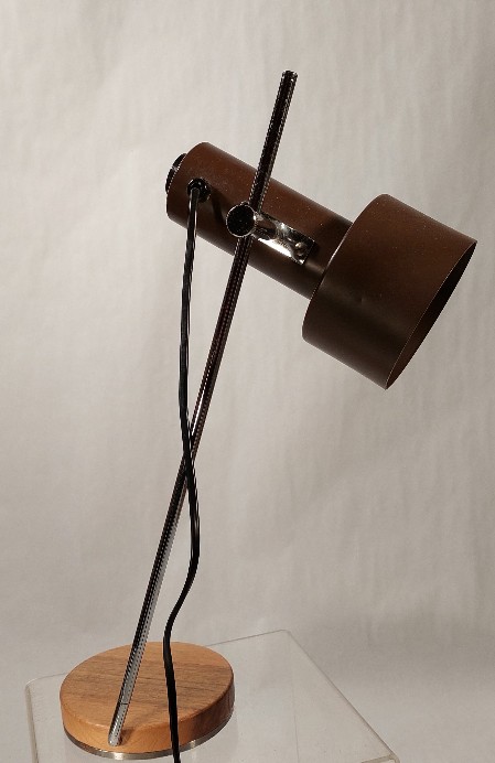 temde tischspot 70erjahre holzfuss kleinleuchte 1970 design