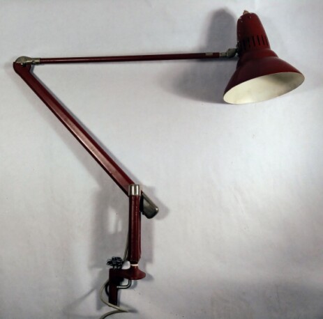 Asea Schweden Schraubleuchte bordeauxrot ca 1960