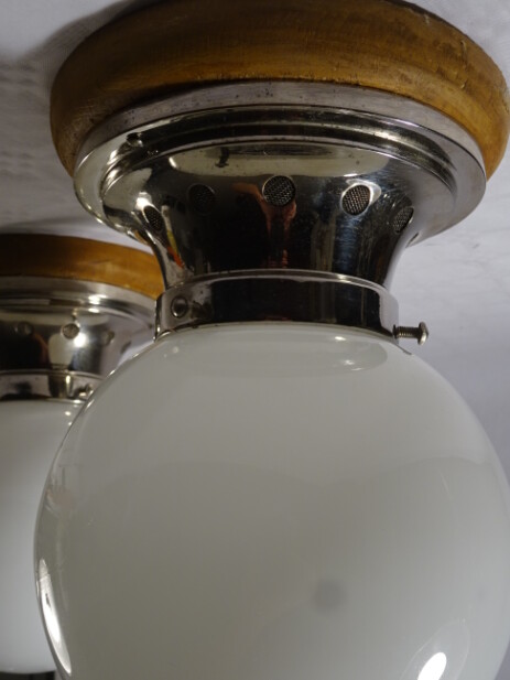 modernist opal glass ceiling bulbs original art nouveau 1900