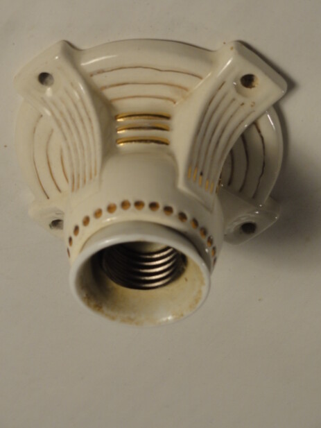 porcelain ceiling art nouveau lamp holders original 1900