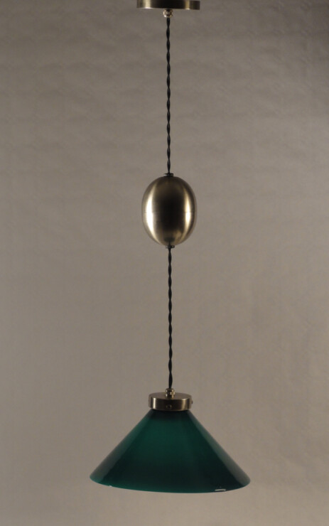 modernistische, zeitlose pendelzugleuchte, belmag ca 1920