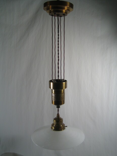ungebrauchte jugendstil auszugleuchte bzw pendelleuchte um 1900