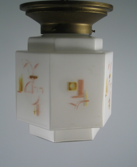 konstruktivistische deckenleuchte sechseckig um 1925