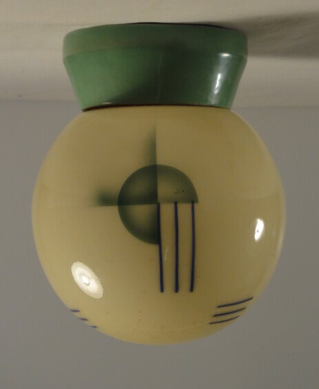 constructivism porcellain ceiling lamp regent swiss design 1925