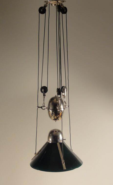 vienna seccession hanging lamp nickel plated original