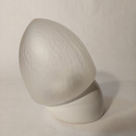 abgeschrägte Jugendstil Porzellan Kellerleuchte Gangleuchte 1920 