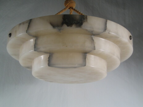 dreifach gestufte art-déco-schale um 1930 marble