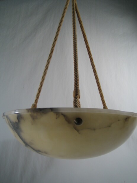 grosse beige-braune alabasterschale 40 cm