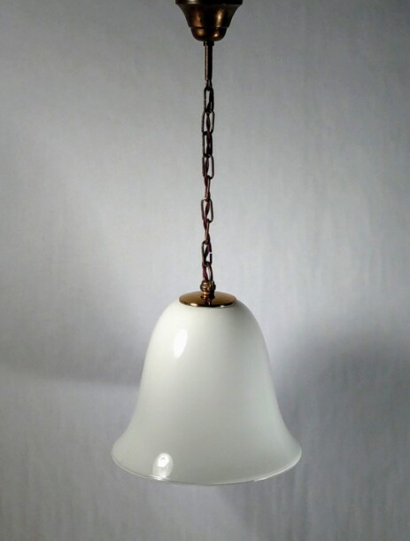 schöne jugendstil deckenglocke um 1920 opalglas 