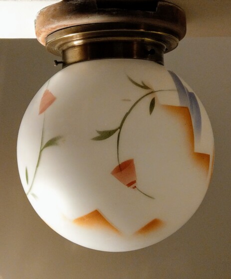 konstruktivistische kugelleuchte 1920 original art déco floral geometrisch