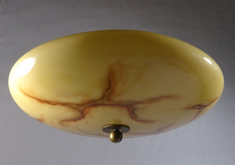 marmorierte deckenschale in crème um 1935