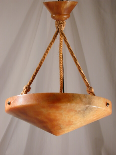  alabaster ceiling lamp 1925 very rare colour amber