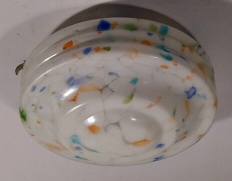 farbige art déco deckenleuchte gewellt 1930