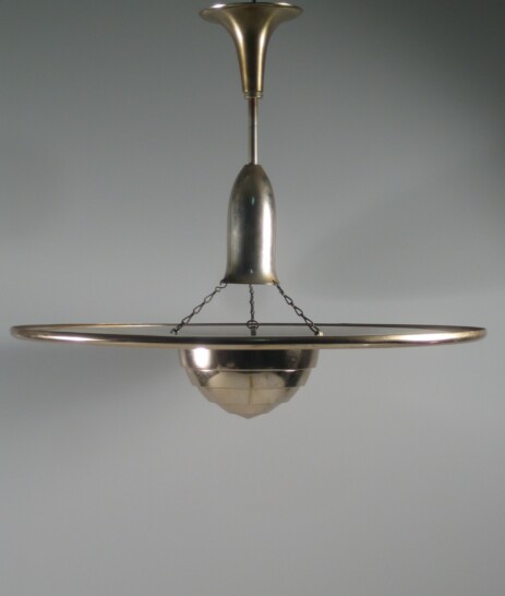 art déco aluminium deckenstrahler belmag zeppelin 1930