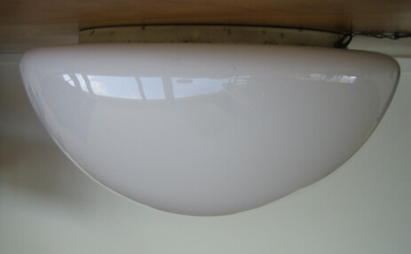 riesige zeiss-ikon deckencloche mit spiegel um 1930