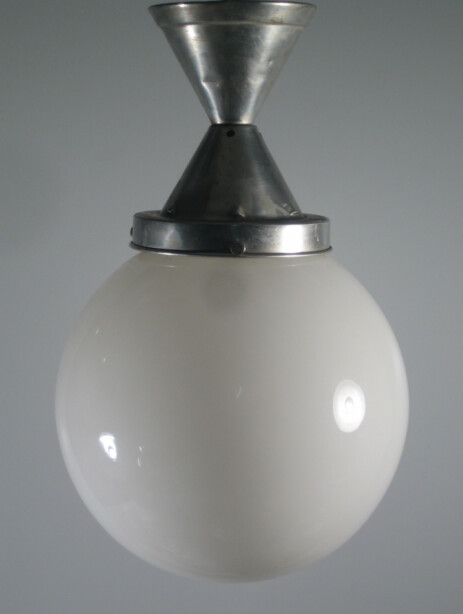 opalglas deckenkugel stil mazda, frankreich um 1940